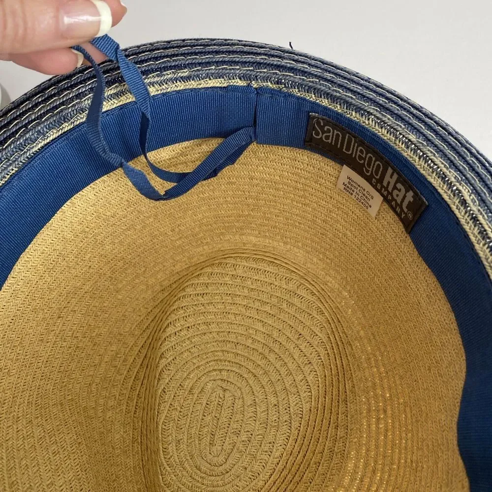 San Diego‎ Hat Co Women Fedora Ultrabraid Color block Brim Star Trim Adjustable
